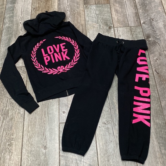 Victoria's Secret Pink Crest Sequin Bling Set XS - Picture 6 of 11